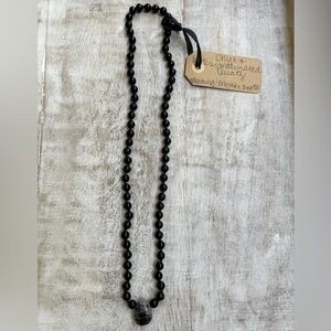 Handmade Tourmalated Quartz & Onyx Necklace